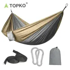 TOPKO High Quality OEM ODM Portable  Nylon Fabric High Load Capacity Outdoor Camping Hammock