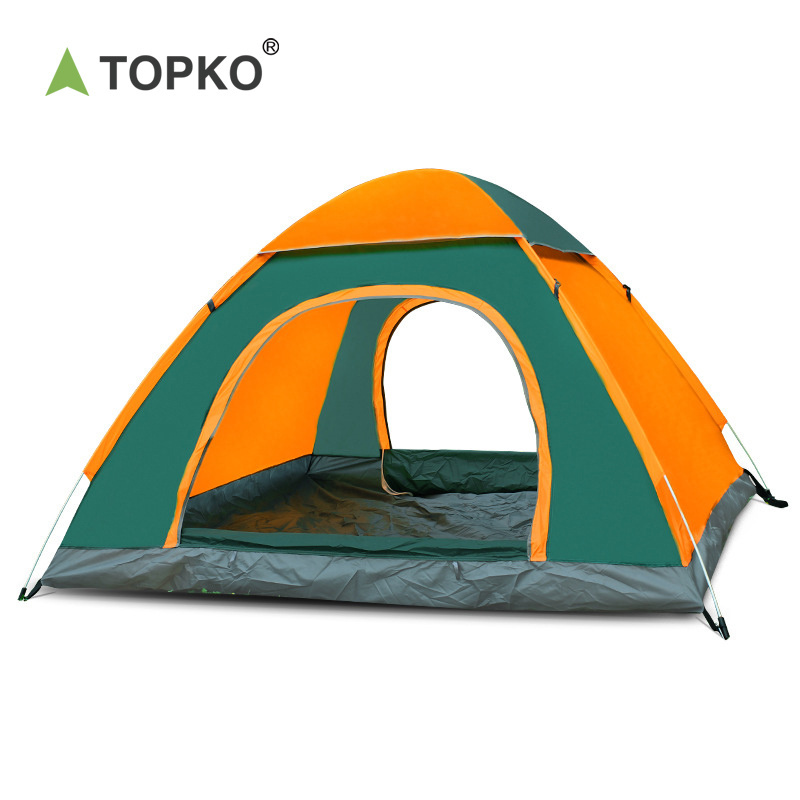 TOPKO Wholesale Outdoor Portable Camouflage Camping Tents Full Automatic 3-4 People Beach Easy Opening Waterproof Camping Tent