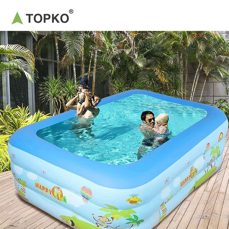 TOPKO High Quality Portable PVC Inflatable Children's Swimming Pool for Kids and Adults indoor Swimming Pool