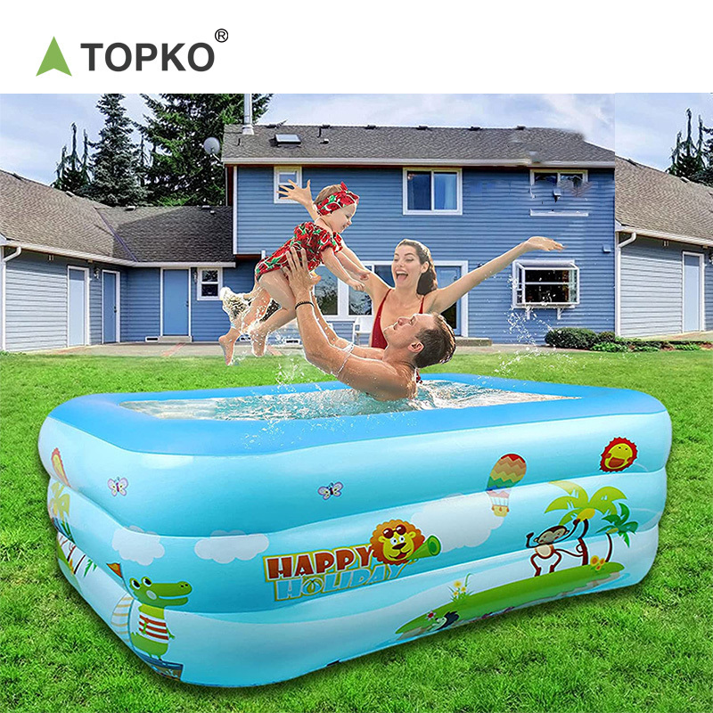 TOPKO High Quality Portable PVC Inflatable Children's Swimming Pool for Kids and Adults indoor Swimming Pool