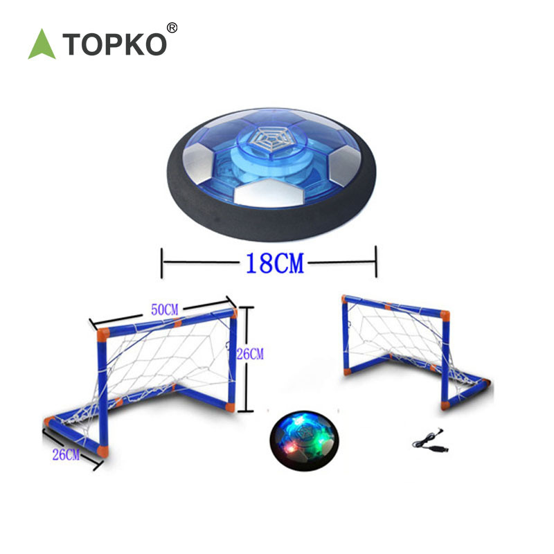 TOPKO Hover Hockey Set Toys for Children Kids Game with 2 Goals and Led Lights Indoor Hover Soccer Ball Ice hockey toy set