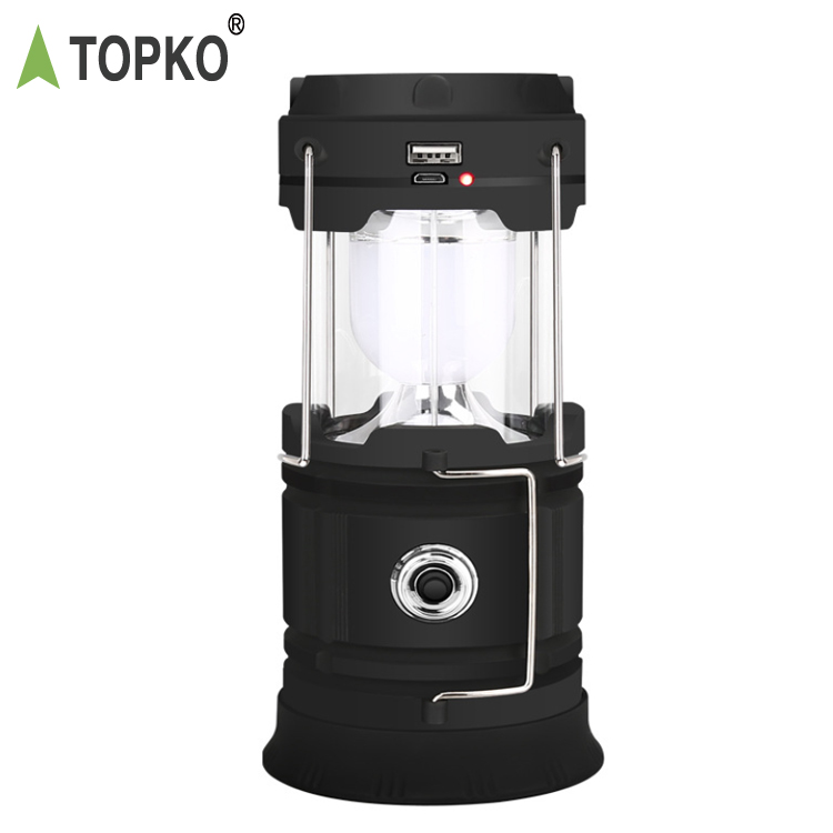 TOPKO New Fashion Colorful LED USB Chargeable Outdoor Portable camping lantern camping light