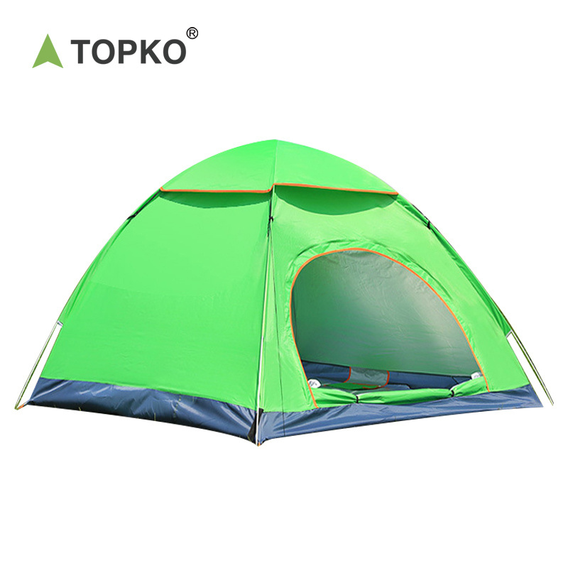 TOPKO Wholesale Outdoor Portable Camouflage Camping Tents Full Automatic 3-4 People Beach Easy Opening Waterproof Camping Tent