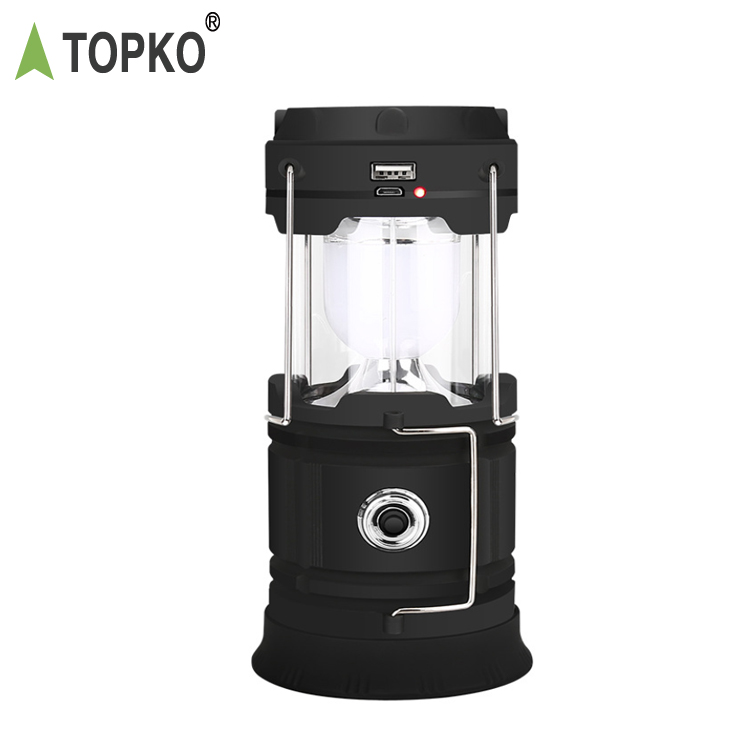 TOPKO New Fashion Colorful LED USB Chargeable Outdoor Portable camping lantern camping light