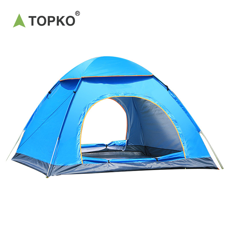 TOPKO Wholesale Outdoor Portable Camouflage Camping Tents Full Automatic 3-4 People Beach Easy Opening Waterproof Camping Tent