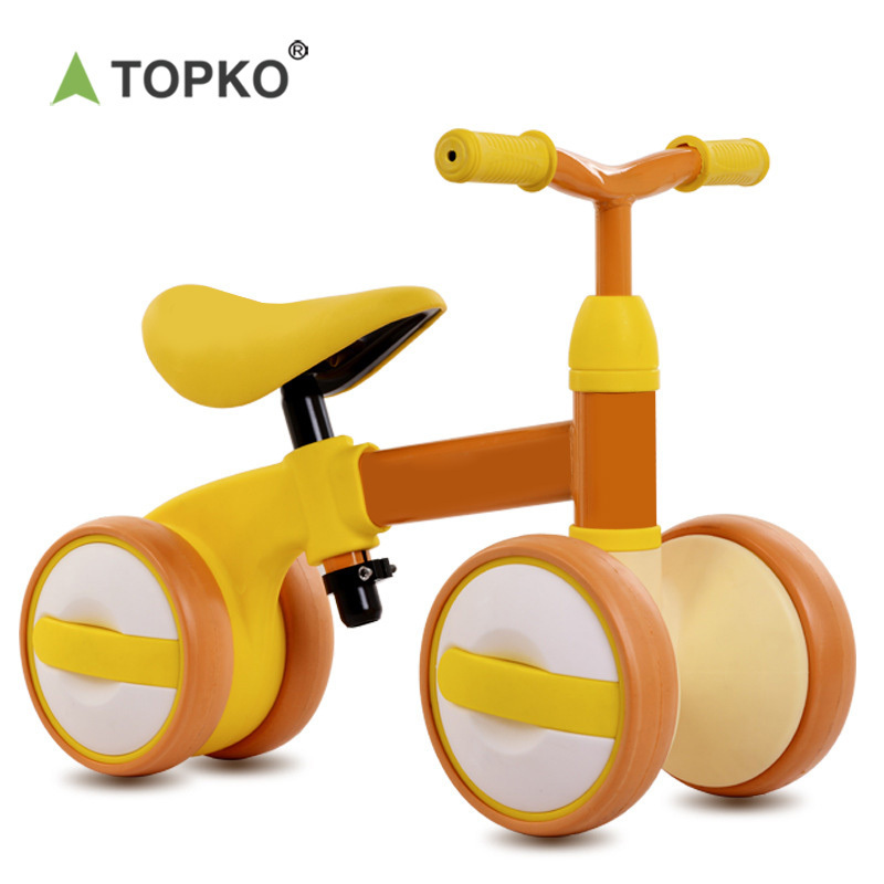 TOPKO four wheel baby balance bike without pedal toddler adjust height mini balance bike