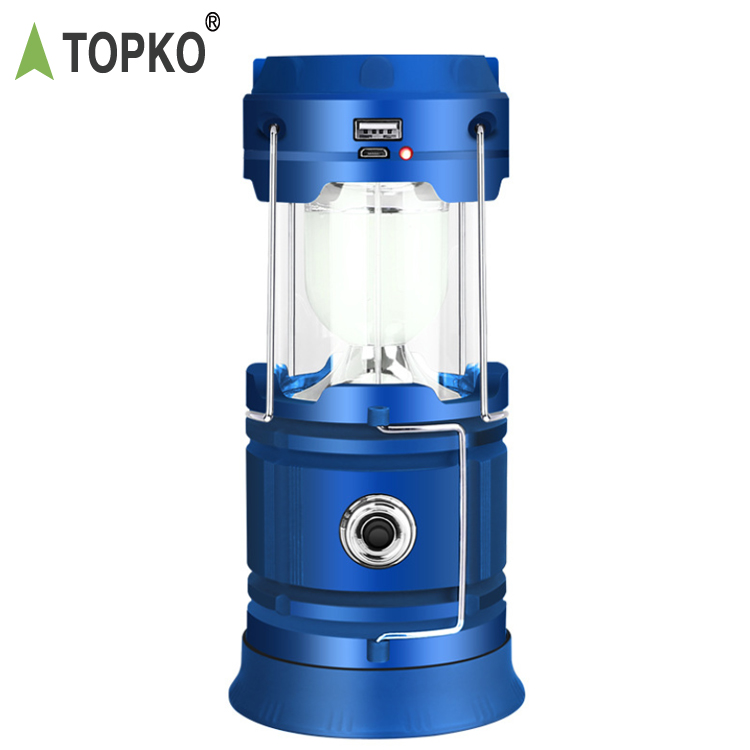 TOPKO New Fashion Colorful LED USB Chargeable Outdoor Portable camping lantern camping light