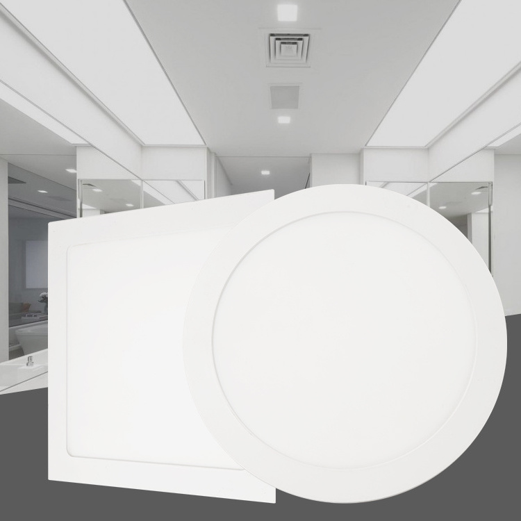 2022 New Square / Circular Ceiling Lamp Super Bright Led Lamp 6w 12w 18w 24w Surface Mounted Led Panel Light