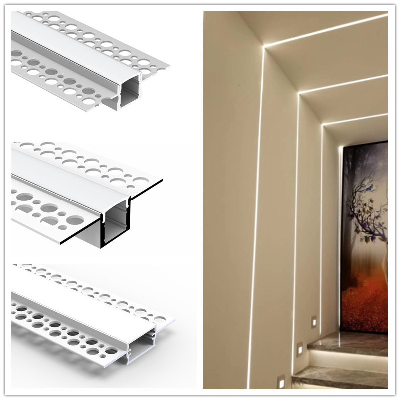 For Ceiling Light Bar Lighting Led Light Bar Channel Extruded Recessed Gypsum Aluminium Led Profile