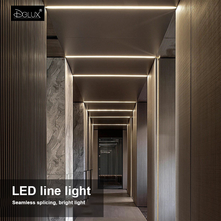 DGLUX Gypsum Drywall Aluminum Profile Plasterboards White Covers LED Profile for LED Linear Strip