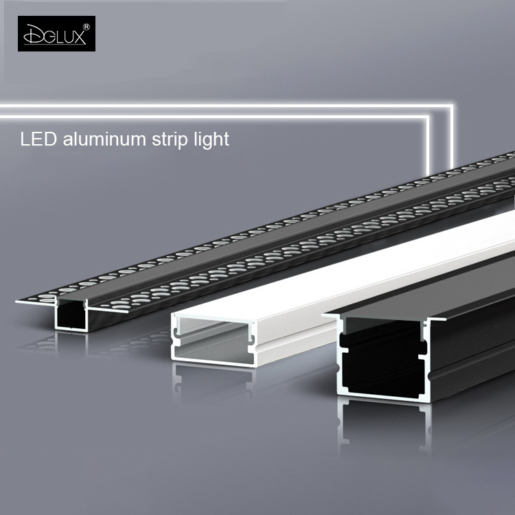 DGLUX Gypsum Drywall Aluminum Profile Plasterboards White Covers LED Profile for LED Linear Strip