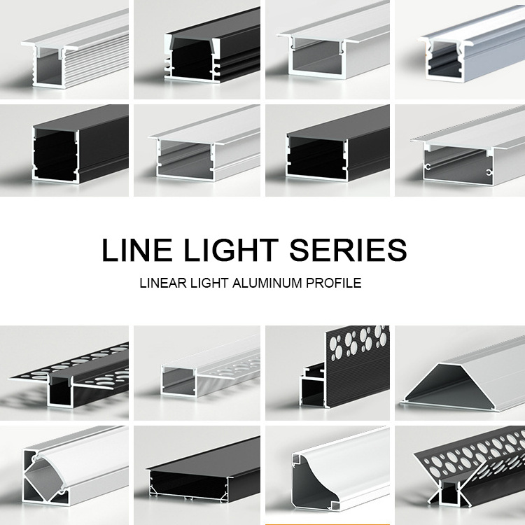 DGLUX Gypsum Drywall Aluminum Profile Plasterboards White Covers LED Profile for LED Linear Strip