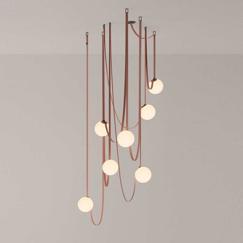 Modern Minimalism Decoration Customized Hanging Chandelier Restaurant Bar Office Wired Chandelier Designer Belt Pendant Light