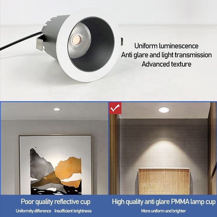 Indoor Mini High Lumen 3 5 7 10 Watt Ceiling Cob Spot Light Recessed Ip20 Led Downlights Spotlight