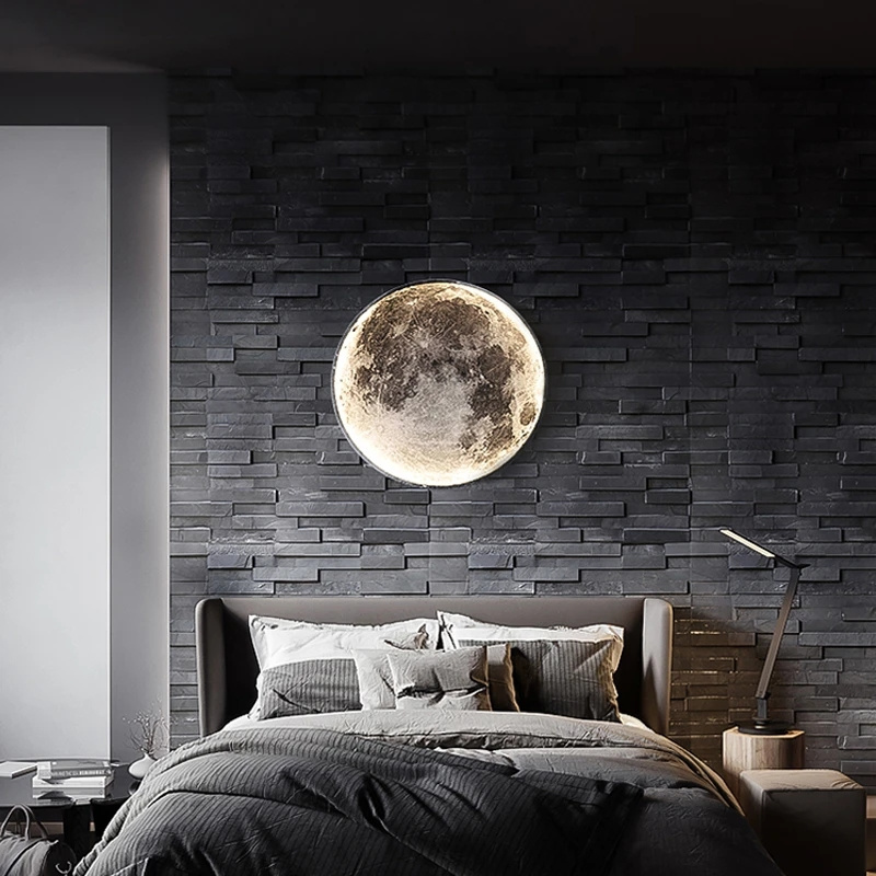 Bedroom Living Room Corridor Staircase  Luxury Wall Lamp Home Decoration Lamp Modern Led Interior Lighting Moon Wall Lamp