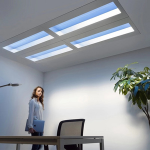 Smart home bedroom artificial skylight led ceiling virtual Tuya Alexa system embedded square blue sky light