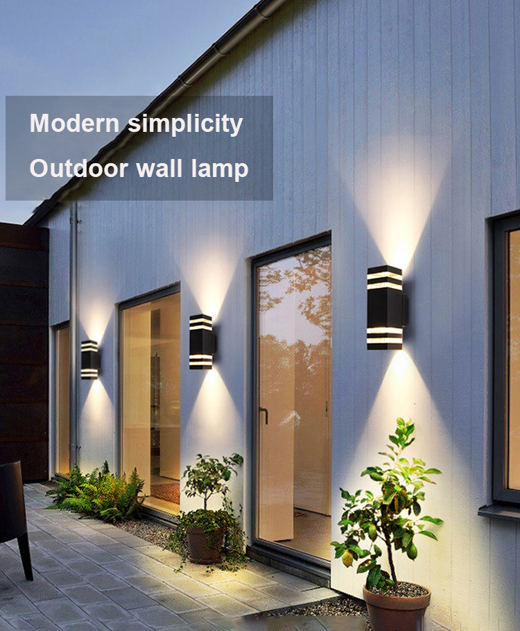 Modern 8w 12w Indoor And Outdoor Wall Mounted Upper And Lower Wall Lights Waterproof Porch Lights Night Lights