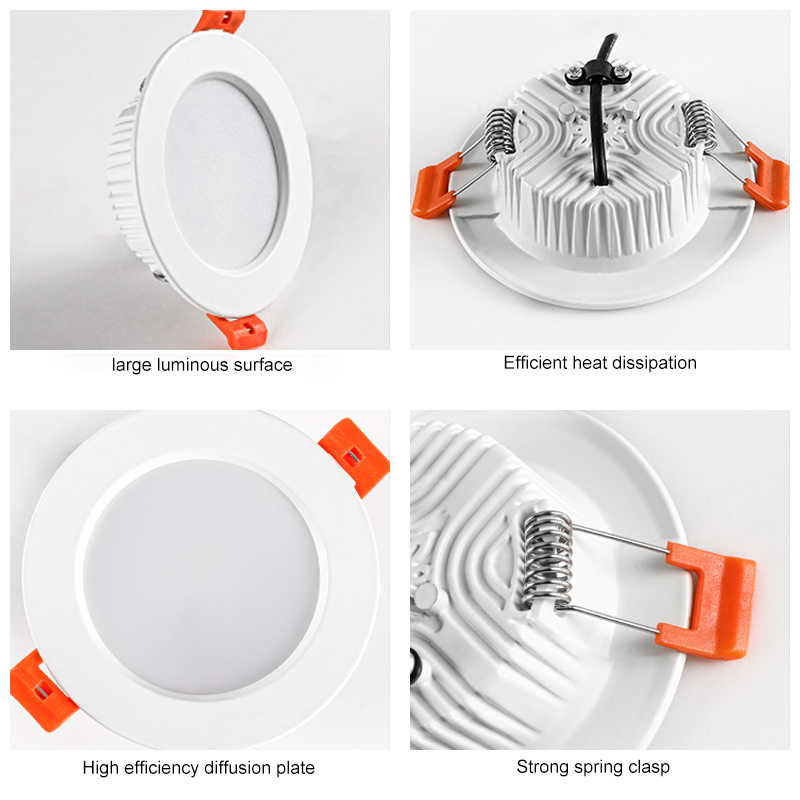 Smd Led Panel Downlight Modern Style Fire Rated 5w 7w 9w 12w 15w Recessed Ceiling Led Spotlight For Hotel Shop Store