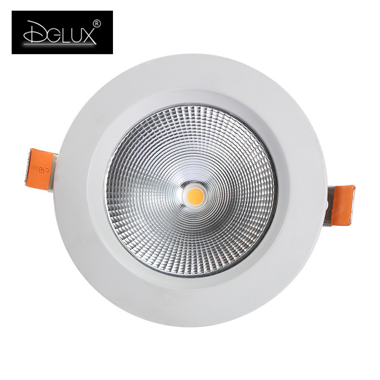 DGLUX Energy Saving Dimmable LED Downlight Recessed Lighting Fixture 10 15 20 30 40 W LED Ceiling Lamp