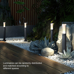 DGLUX Customized 300MM 600MM 800MM Outdoor Landscape Pillar Lawn Lamp 7W 12W Garden LED Bollard Garden Light