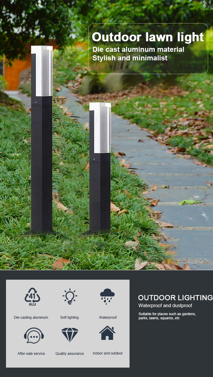 DGLUX Garden Lamp Waterproof Ip65 7w 10w Modern Hotel Home Decoration Outdoor Bollard Led Lawn Light