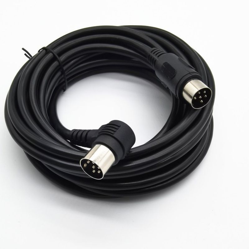 Din 8 Pin Male to Male Speaker Audio System Microphone Signal Control Extension Cable