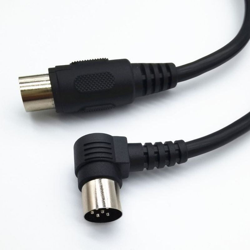 Din 8 Pin Male to Male Speaker Audio System Microphone Signal Control Extension Cable