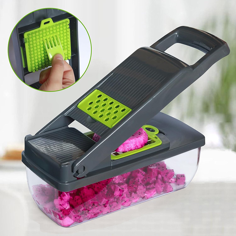 Best Sell 16 in 1 Hand Held Multifunctional Onion Cutter Fruits Slicer Potatoes Peeler Manual 14 in 1 Vegetable Chopper