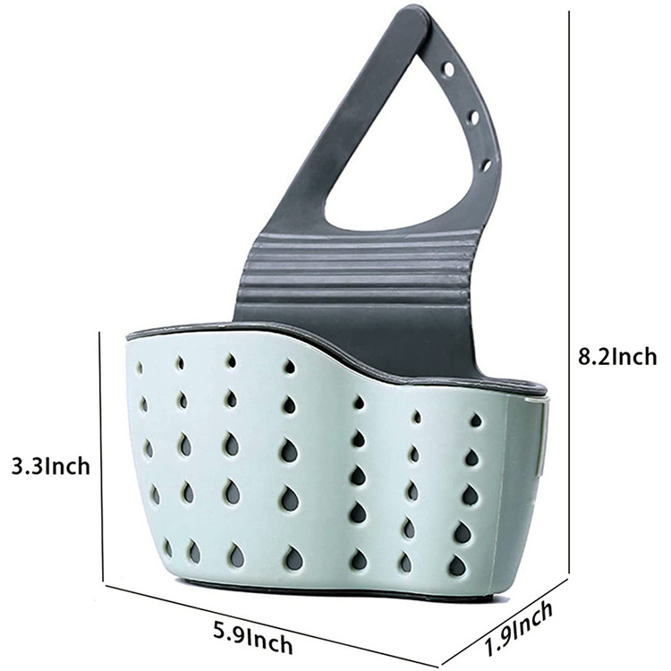 Adjustable Kitchen Thickened Double Sink Hanging Bag Faucet Sink Hanging Bask Sink Filter Drain Basket Storage Rack