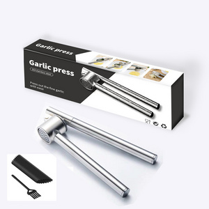 Garlic Press Mincer Ginger Crusher Peeler Squeezer Stainless Steel Garlic Presser Chopper Sets Professional Food Grade