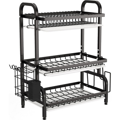 High Quality dish rack drain stainless steel 2/3 layer drainer kitchen storage dish rack