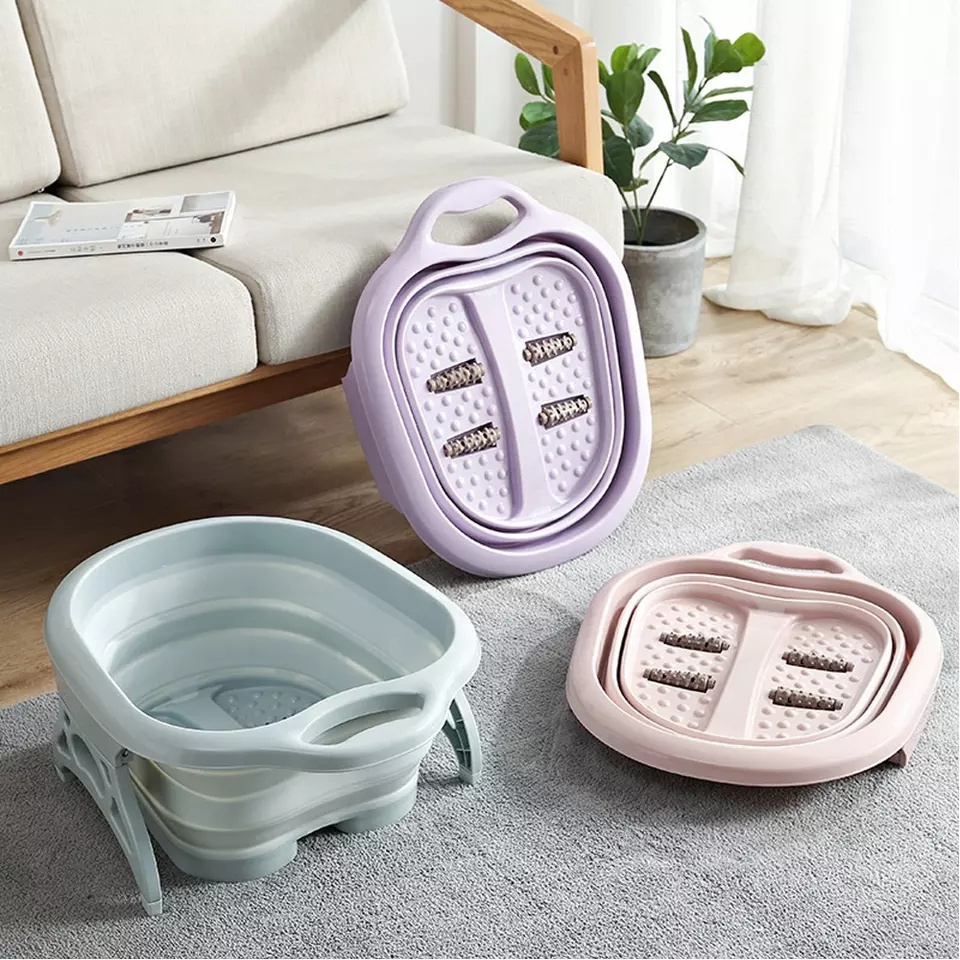 Collapsible Foot Basin - Portable Foot Bath Tubs Soaking Feet Home Pedicure Foot Spa