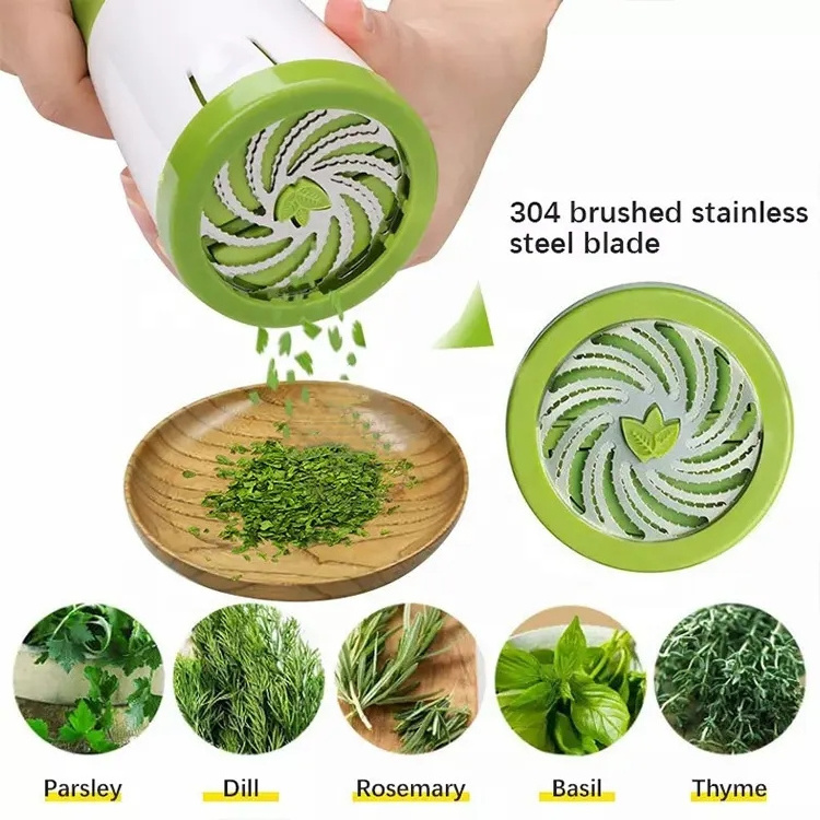 2023 Hot Sell Hand Roller Herb Spice Grinder Vegetable Dry Grated Coriander Chopper Cutter Tools Kitchen Accessories