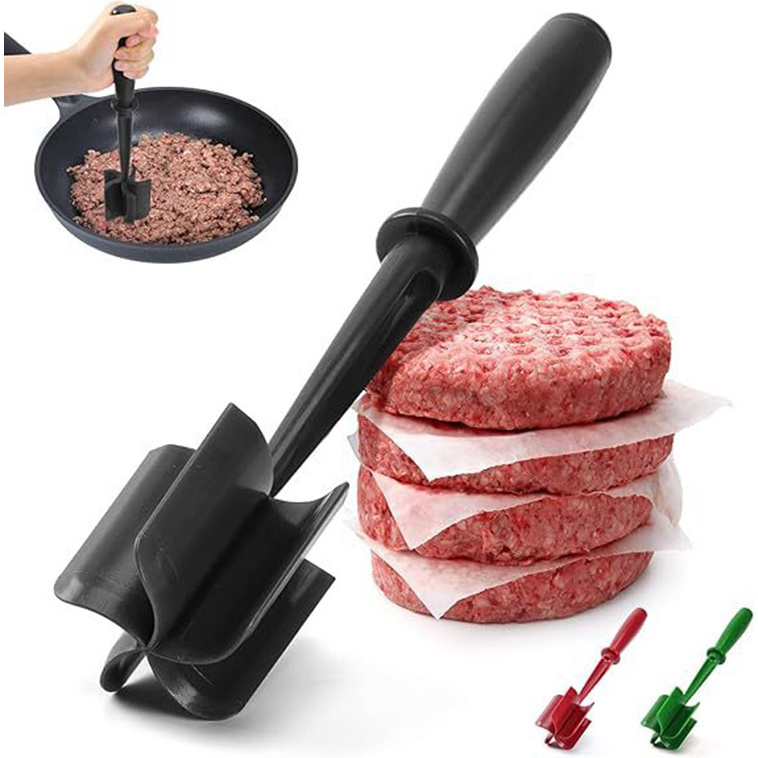 Non Stick Meat Chopper for Ground Beef, Heat Resistant Meat Masher for Hamburger Meat, Nylon Meat Spatula Chopper