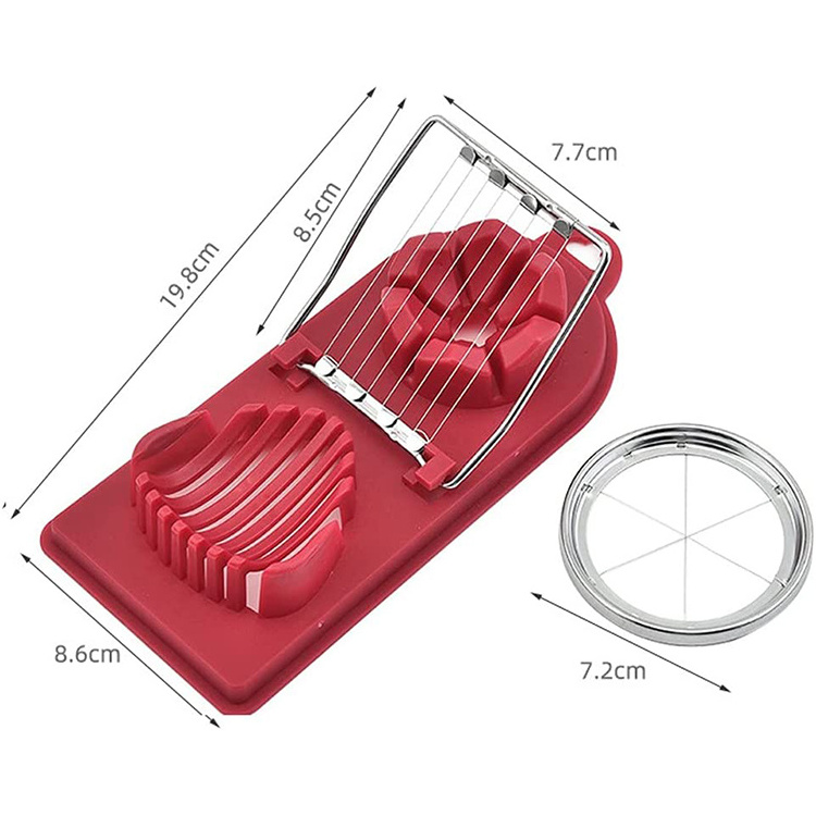 Hight Quality Manual Multifunctional Plastic Double Head Egg Cutter Egg Slicer