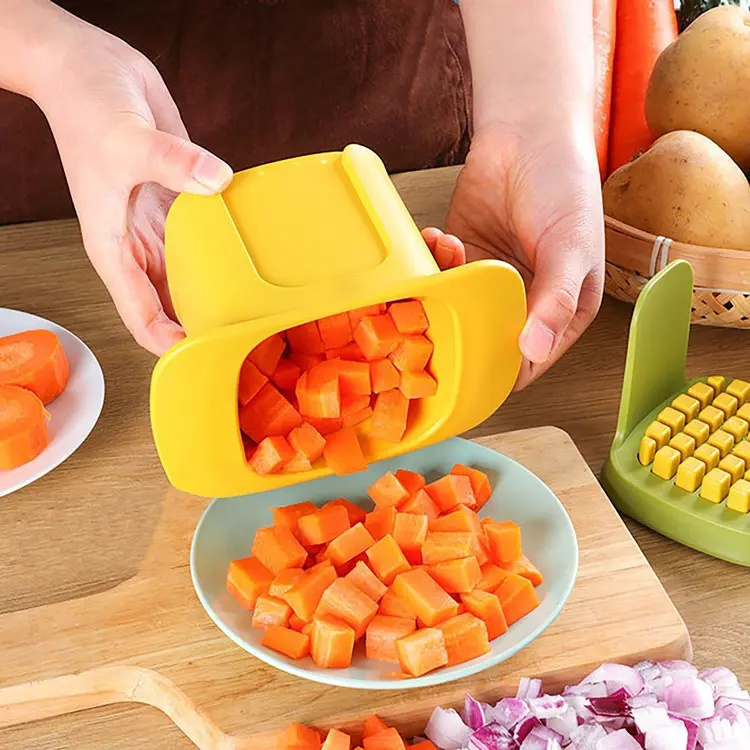 Multifunctional Vegetable Chopper Household Hand Pressure Onion Dicer Cucumber Potato Slicer French Fries Cutter