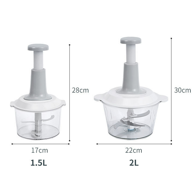 1.5L, 2L Hand meat grinder Slicer Chopper Garlic Onions Pepper Cutter Mini Food Processor Manual Food Chopper