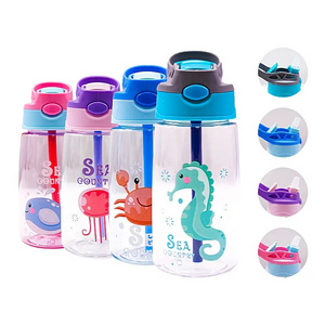 Kids Water Sippy Cup Creative Cartoon Kids Feeding Cups with Straws Leakproof Water Bottles Portable Children's Water bottle