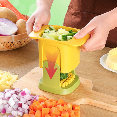 Portable Multifunctional 2 In 1 Manual Carrot Potato Onion Vegetable Cutter Dicer Chopper