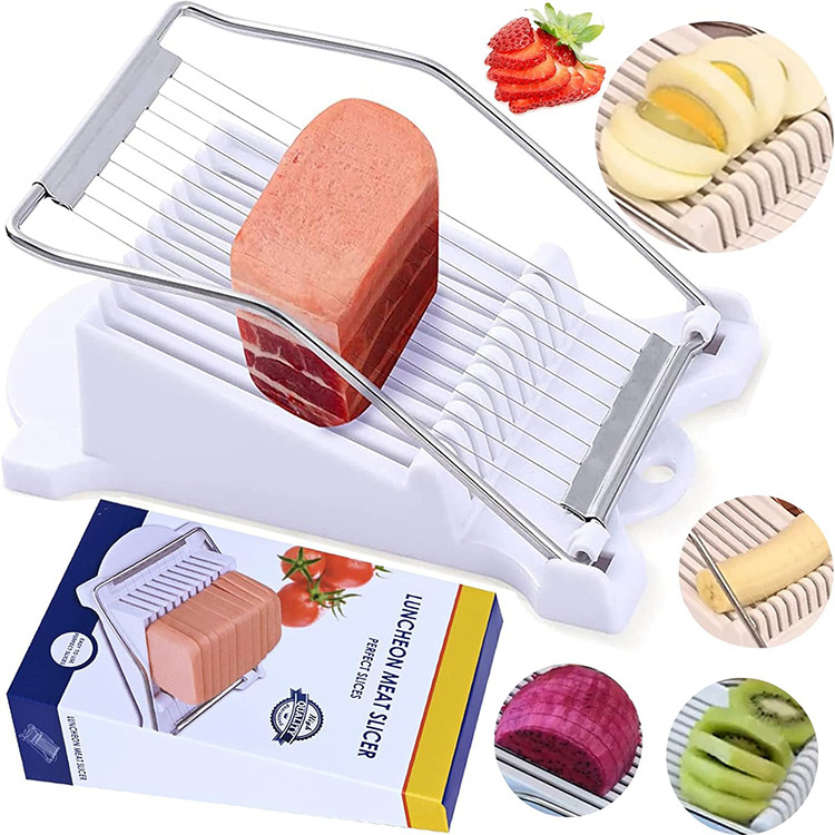 High Quality Stainless Steel Slicer Luncheon Meat Slicer For Sausage Banana Kiwifruit Egg Ham Evenly Sliced Cutting Tools