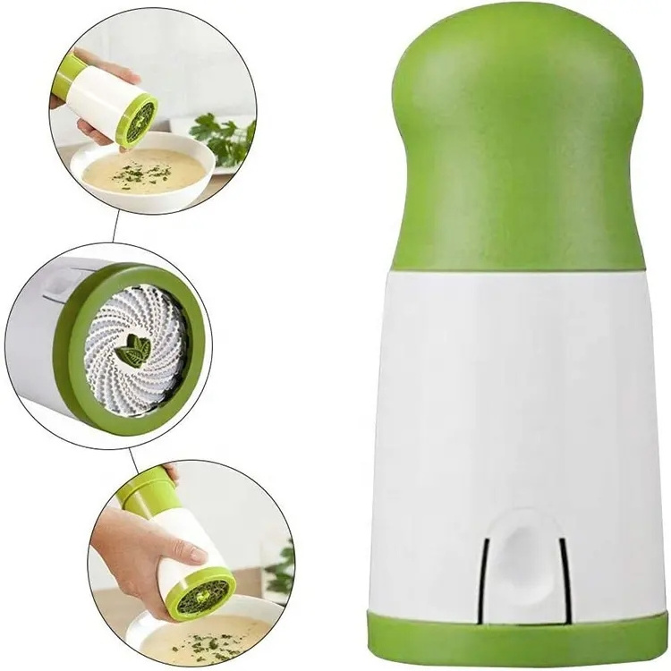 2023 Stainless Steel Manual Herb Mill Vegetable Grinder Chopper Condiment Container Shaker Mills Kitchen Parsley Spice Mincer