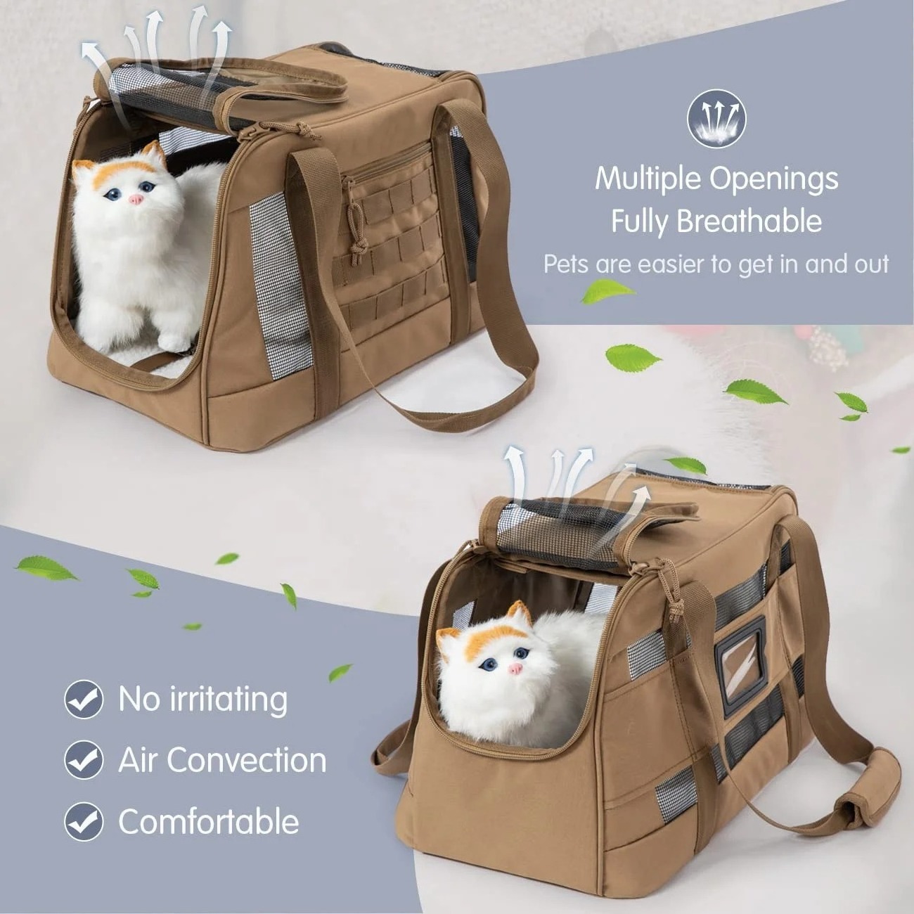 Manufacturer custom Portable Soft Sided Dog Shoulder Carrying Small Folding Tote Travel Pet Bag Cat Pet Carrier Bag for Dogs