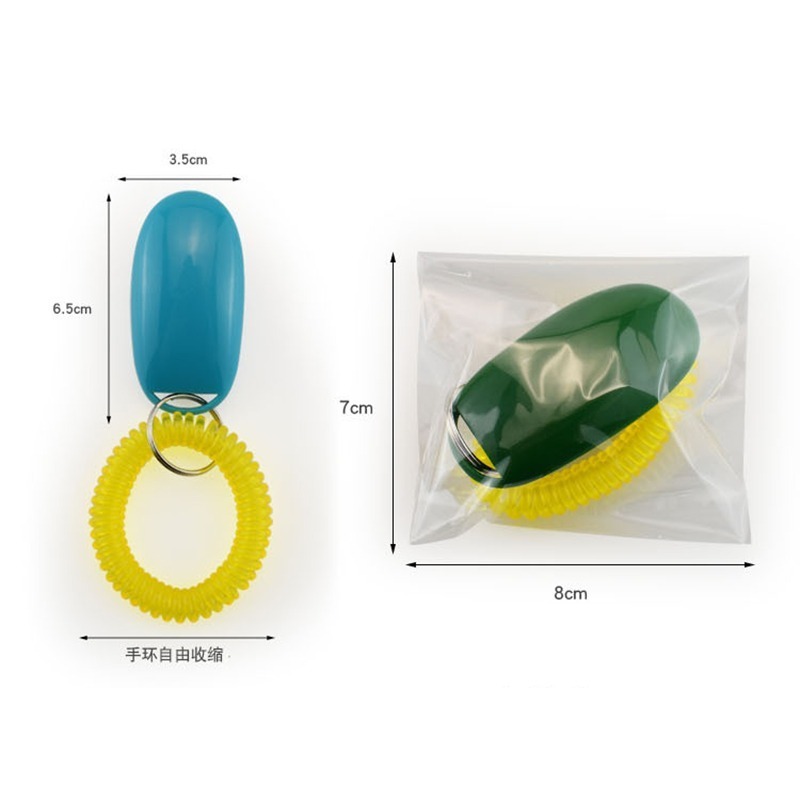 Wholesale Dog Button Clicker Plastic Sound Trainer Pet Training Tool Wrist Band Dog Training Clicker Silbato Perro Dog Whistle