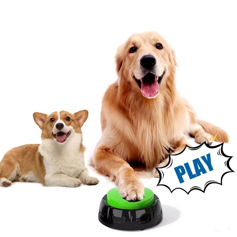 Manufacturer Wholesale pet Press Sound Bell Dog Buzzer Recordable Dog Training interactive Buttons toy