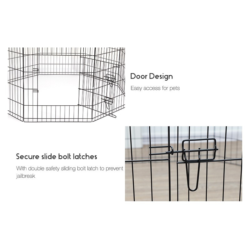 Manufacturer Wholesale Movable Pet Fence Cat Dog Fence Cage Metal Antirust Outdoor Dog Fence