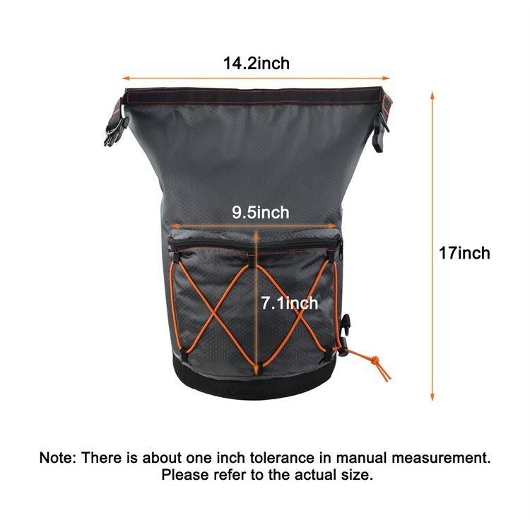 Wholesale Camping Travel Foldable Pet Dog Food Travel Storage Container Dry Pouch Tote Bag with Waste Bag Dispenser