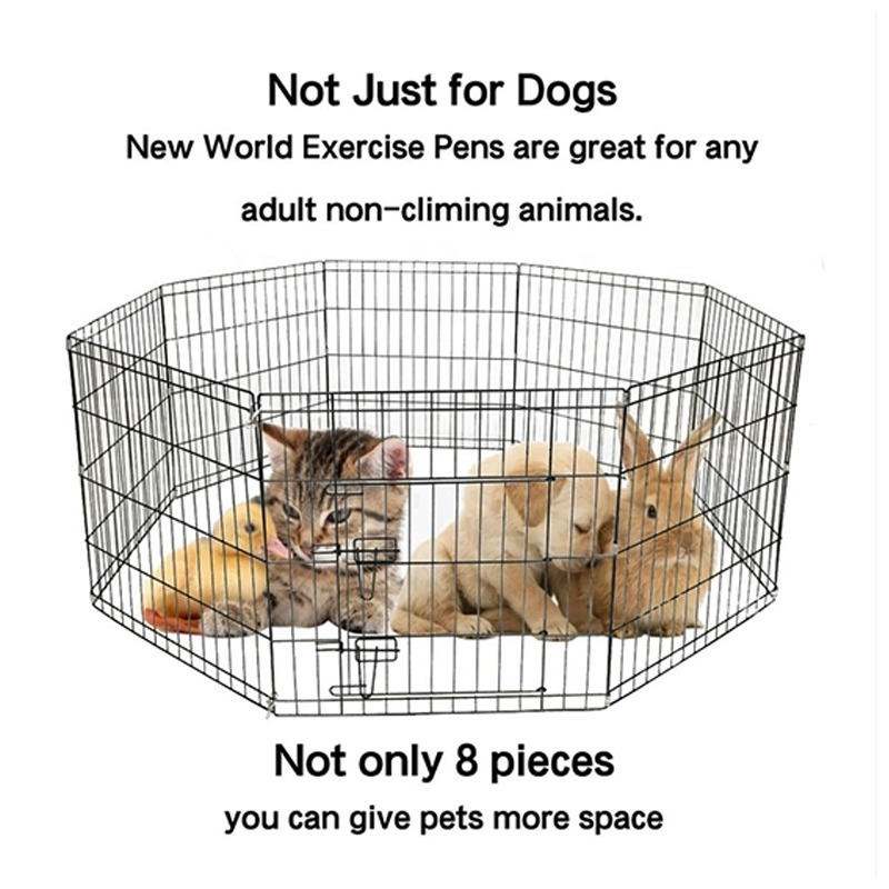 Manufacturer Wholesale Movable Pet Fence Cat Dog Fence Cage Metal Antirust Outdoor Dog Fence