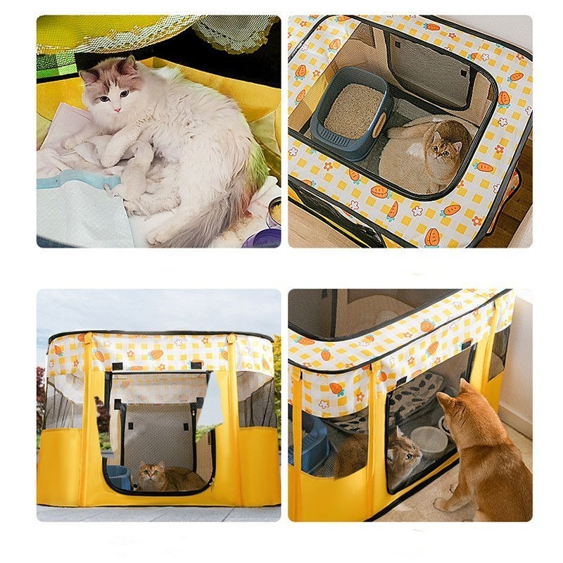 Manufacturer Wholesale High Quality Large Pet Cage Foldable puppy dog cat cage fence Delivery Room Cat Window Cage