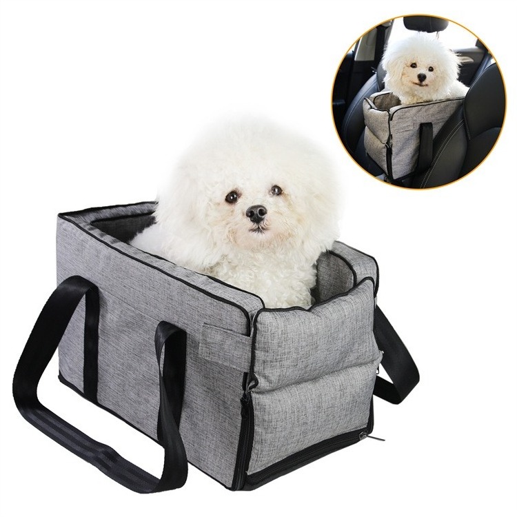 Manufacturer Wholesale New Portable Dog Car Console Armrest Booster Seat Included Safety Tethers