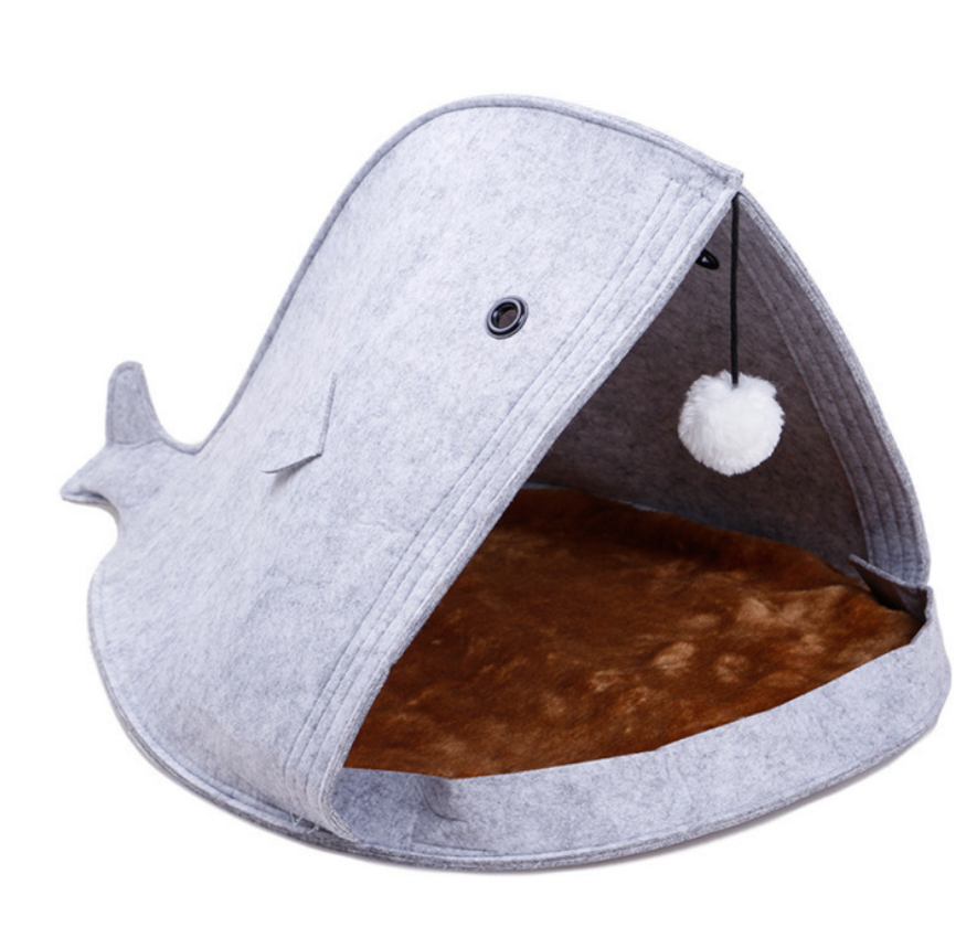 Hot Selling Shark foldable dog bed removable washable pet bed felt pet bed